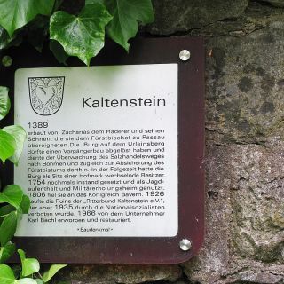 Infotafel - Burgruine Kaltenstein in der ErlebnisRegion Bayerischer Wald