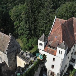 Blick vom Turm - Schloss Egg bei Bernried in der ErlebnisRegion Bayerischer Wald